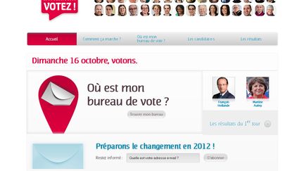 Capture d'écran du site des primaires citoyennes (DR)