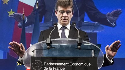 &nbsp; (Arnaud Montebourg, ci-contre lors de la Conférence de présentation de la feuille de route du redressement économique de la France, estime samedi dans un entretien au Monde qu’un changement de cap est nécessaire. © Maxppp)