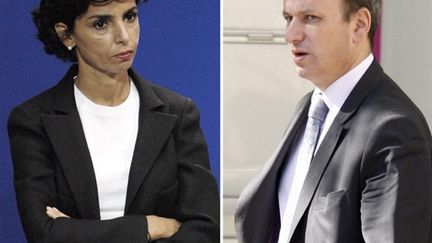 Rachida Dati, ancienne garde des Sceaux (g) et David Sénat, ancien conseiller de Michèle Alliot-Marie. (AFP)