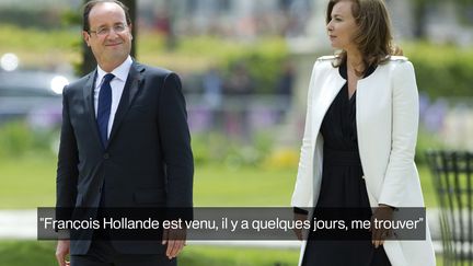 A la Repubblica, Val&eacute;rie Trierweiler confie un scoop. Fran&ccedil;ois Hollande est venu la voir r&eacute;cemment. "Il voulait me dire qu'il ne m'en voulait pas pour le livre", explique-t-elle. (MAXPPP)