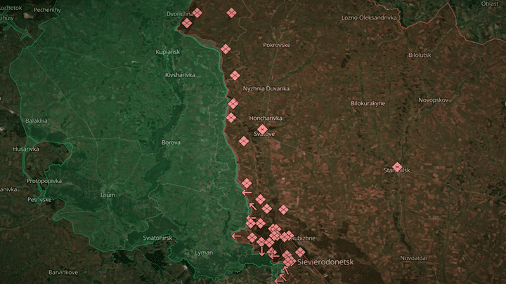 La carte de l'offensive russe dans l'est de l'Ukraine. (Copyright Deep State)