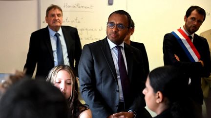 Le ministre de l'Education nationale Pap Ndiaye le 15 juin 2023 à  Nogent-sur-Marne (Val-de-Marne). (EMMANUEL DUNAND / AFP)