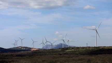 Des éoliennes dans le Var en avril 2021. (Illustration).&nbsp; (SERGE MERCIER / MAXPPP)