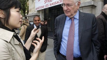 Jacques Cheminade lors d'une manifestation en soutien aux opposants syriens (PIERRE VERDY / AFP)