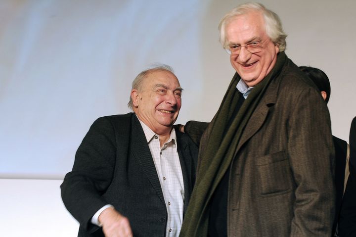 Claude Chabrol et Bertrand Tavernier en 2009 à Beaune (Côte d'Or)
 (PHILIPPE MERLE / AFP)