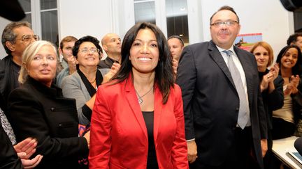 Samia Ghali et Patrick Menucci, candidats au second tour de la primaire PS &agrave; Marseille (Bouches-du-Rh&ocirc;ne), le 13 octobre 2013. (  MAXPPP)