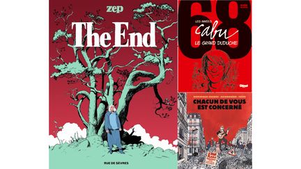 ROUGE ZEP, ROUGE CABU, ROUGE TARDI (ZEP, RUE DE SEVRES / CABU, GLENAT / TARDI, CASTERMAN)