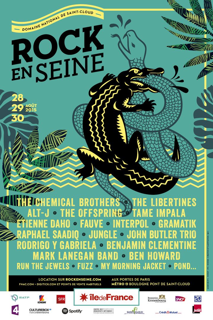 L'affiche des 20 premiers noms de Rock en Seine 2015
 (DR)