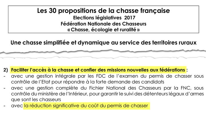 Point n°2 de la charte signée entre LREM et la FNC, en juin 2017. (RADIO FRANCE)