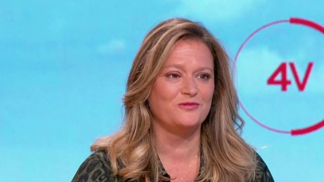 Olivia Grégoire, porte-parole du gouvernement, est l'invitée des "4 Vérités" de France 2, mardi 24 mai. &nbsp; (FRANCE 2)