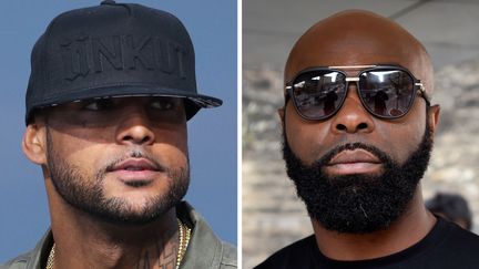 Les rappeurs Booba et Kaaris ont été condamnés chacun à dix-huit mois de prison avec sursis et 50 000 euros d'amende. (DOMINIQUE FAGET / AFP)