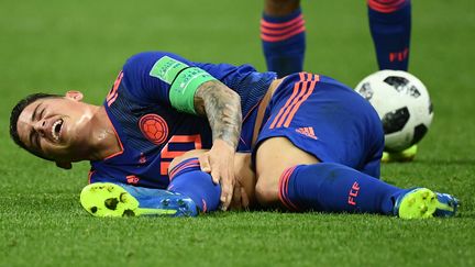 Le Colombien&nbsp;James Rodriguez face à la Pologne le 24 juin 2018 à Kazan (Russie). (JEWEL SAMAD / AFP)