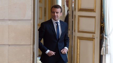 Emmanuel Macron, le 12 juin 2017 à l'Elysée (JACQUES WITT / SIPA)