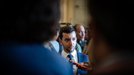 Jean-Philippe Tanguy (RN) à l'Assemblée nationale, le 19 juillet 2024. (XOSE BOUZAS / HANS LUCAS)