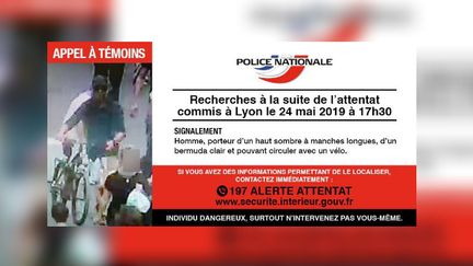 Les aurorités ont diffusé un appel à temoins afin de localiser un "individu dangereux" après l'explosion survenue à Lyon, vendredi 24 mai 2019. (POLICE NATIONALE)