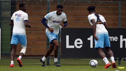 Abou Diaby lors d'un entraînement avec l'OM (SPEICH FREDERIC / MAXPPP)