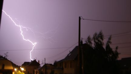 Un orage dans le ciel de Mulhouse, le 26 juillet 2019. (PHOTO D'ILLUSTRATION / JEAN-FRAN?OIS FREY / MAXPPP)