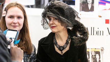 L'écrivain Amélie Nothomb au salon Livre Paris 2019 (LAURE BOYER / HANS LUCAS)