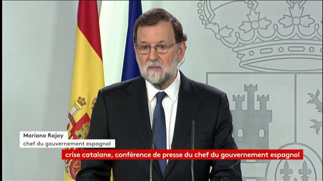 VIDEO. "On ne suspend pas l'autonomie de la Catalogne", assure Rajoy