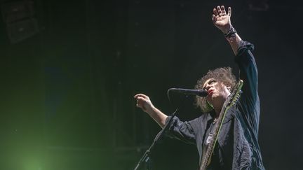 Robert Smith et son groupe The Cure, ici au dernier Paleo Festival en Suisse le mois dernier, seront en exclusivité française à Rock en Seine. (MARTIAL TREZZINI / KEYSTONE)