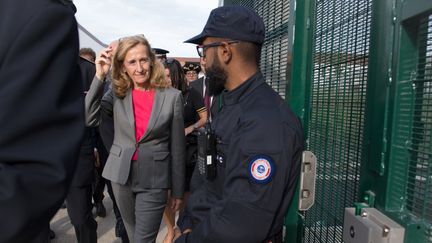 La ministre de la Justice, Nicole Belloubet, lors d'une visite de la nouvelle prison d'Aix-en-Provence (Bouches-du-Rhône), le 18 octobre 2018. (GERARD JULIEN / AFP)