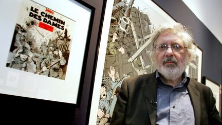 Jacques Tardi lors d'une exposition de ses oeuvres au Mémoriel de la Grande Guerre de Péronne dans la Somme en 2009.
 (Alain Julien / AFP)