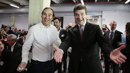 Xavier Niel et Arnaud Montebourg, le 25 juin 2013 &agrave; Paris. (  MAXPPP)