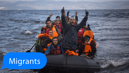  (Migrants et réfugiés arrivant sur la côte grecque © Santi Palacios/AP/SIPA)