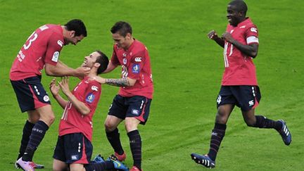 La joie de Cabaye et Gervinho (Lille)