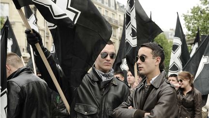 &nbsp; (Des groupuscules d'extrême droite lors d'une manifestation en 2011 © GRANIER DEFERRE CAPUCINE/SIPA)