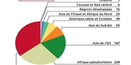 Sous alimentation dans le monde en développement (en millions) 2010-2012 (FAO)