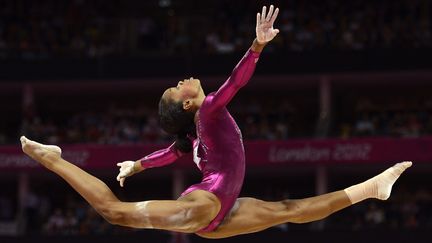 La gymnaste am&eacute;ricaine Gabrielle Douglas, le 2 ao&ucirc;t 2012. (DYLAN MARTINEZ / AFP)