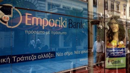 La banque Emporiki, filiale du Crédit Agricole (AFP/LOUISA GOULIAMAKI)