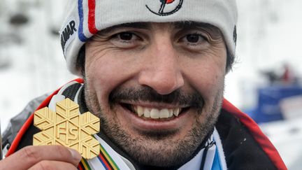 Jean-Baptiste Grange lors de sa victoire aux Championnats du monde 2015. (FABRICE COFFRINI / AFP)