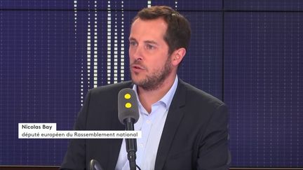 Le député européen Rassemblement national Nicolas Bay, invité de franceinfo lundi 13 août. (FRANCEINFO)