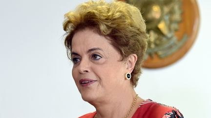 La présidente brésilienne, Dilma Rousseff, le 29 mars 2016 à Brasilia. (EVARISTO SA / AFP)