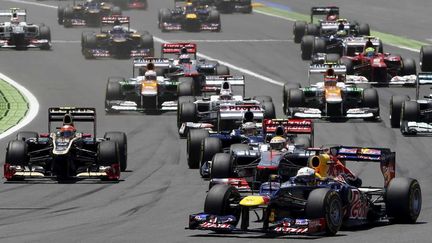 Le d&eacute;part du Grand Prix d'Europe, &agrave; Valence (Espagne), le 24 juin 2012.&nbsp; (KAI FORSTERLING / EFE / SIPA)