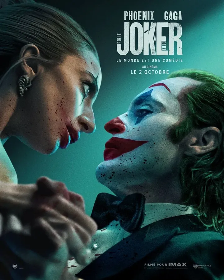 Franse affiche voor "The Joker: Waanzin voor twee" Geschreven door Todd Phillips (2024). (Warner Bros. Frankrijk)