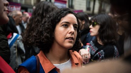 Rebellious MEP Manon Aubry during a march in Paris, September 23, 2023. (ANDREA SAVORANI NERI / NURPHOTO / AFP)