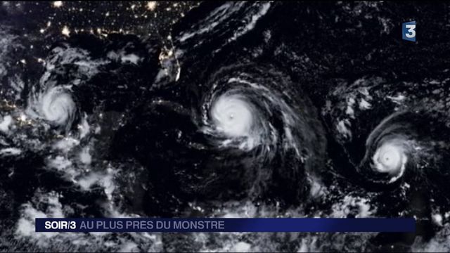 Irma dans l oeil du cyclone bord des avions