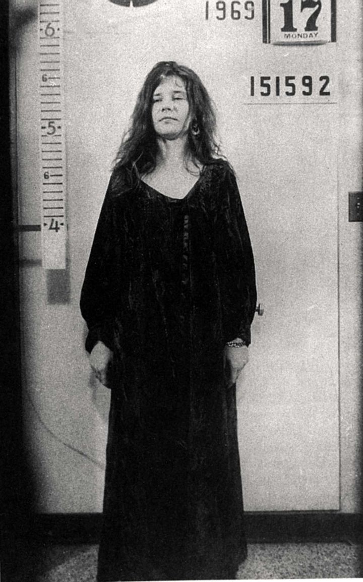 "Mug shot" de Janis Joplin, en 1969. ( AP / SIPA )