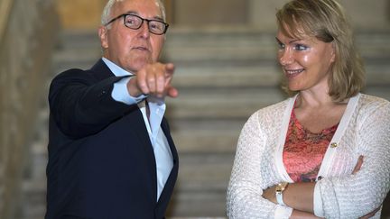 Frank McCourt et Margarita Louis-Dreyfus. (BERTRAND LANGLOIS / AFP)