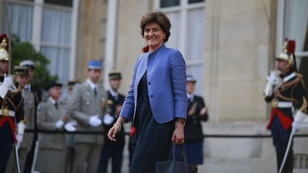 Sylvie Goulard quitte le ministère des Armées, le 21 juin 2017. (BENJAMIN CREMEL / AFP)