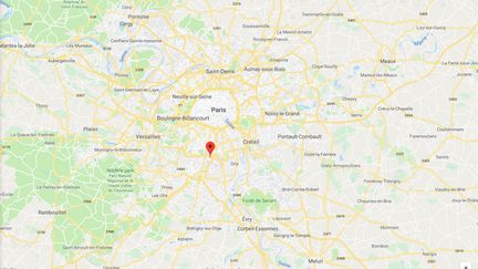 Capture d'écran de Googlemaps pointant la ville de Fresnes (Val-de-Marne), où un homme&nbsp;immolé par le feu a été retrouvé mort en pleine rue. (GOOGLEMAPS)