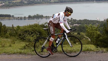 Le cycliste fran&ccedil;ais Jean-Christophe P&eacute;raud pendant le contre-la-montre entre Embrun et Chorges (Hautes-Alpes), le 17 juillet 2013. (JOEL SAGET / AFP)