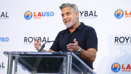 Actor George Clooney during a speech on October 13, 2023 in Los Angeles (United States). (RANDY SHROPSHIRE / AFP)