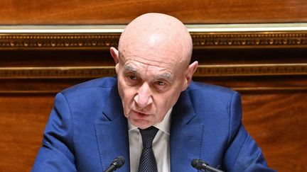 Le sénateur Olivier Malhuret, le 31 janvier 2024 au Sénat, à Paris. (MIGUEL MEDINA / AFP)