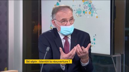 Dominique Marcel, PDG de la Compagnie des Alpes, invité éco de franceinfo, lundi 18 janvier 2021. (FRANCEINFO)