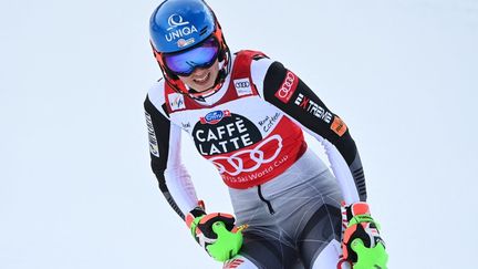 La skieuse slovaque Petra Vhlova remporte la Coupe du monde (FABRICE COFFRINI / AFP)