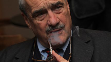 Karel Schwarzenberg, alors ministre des Affaires étrangères tchèque, le 12 janvier 2013 à Prague (République tchèque). (RADEK MICA / AFP)